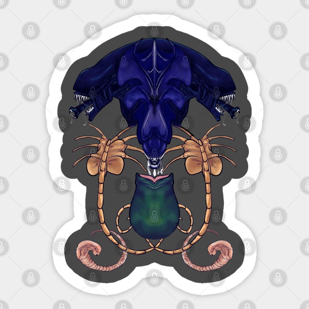 xenomorph Sticker by Az